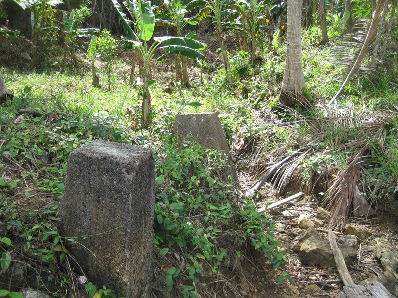 Concrete pylons from the sawmill