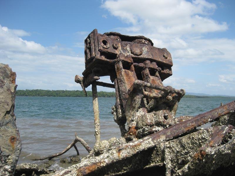 Rusted ship wreck