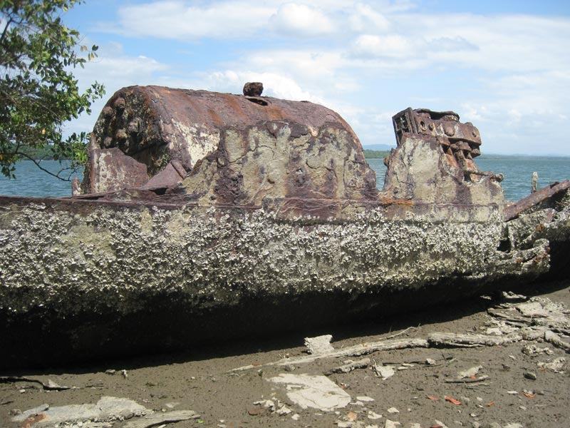 Rusted ship wreck