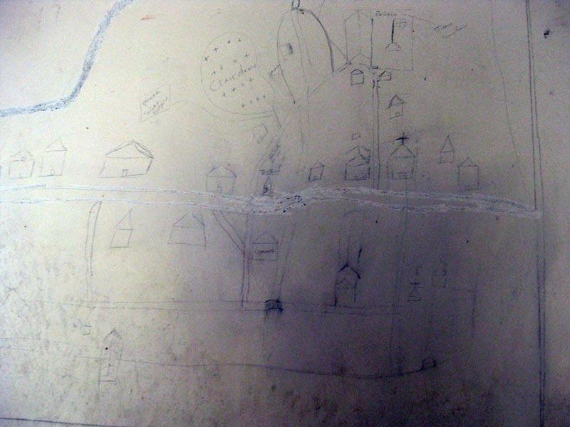 Map of Rio Congo on police station wall (Photoshop enhanced)